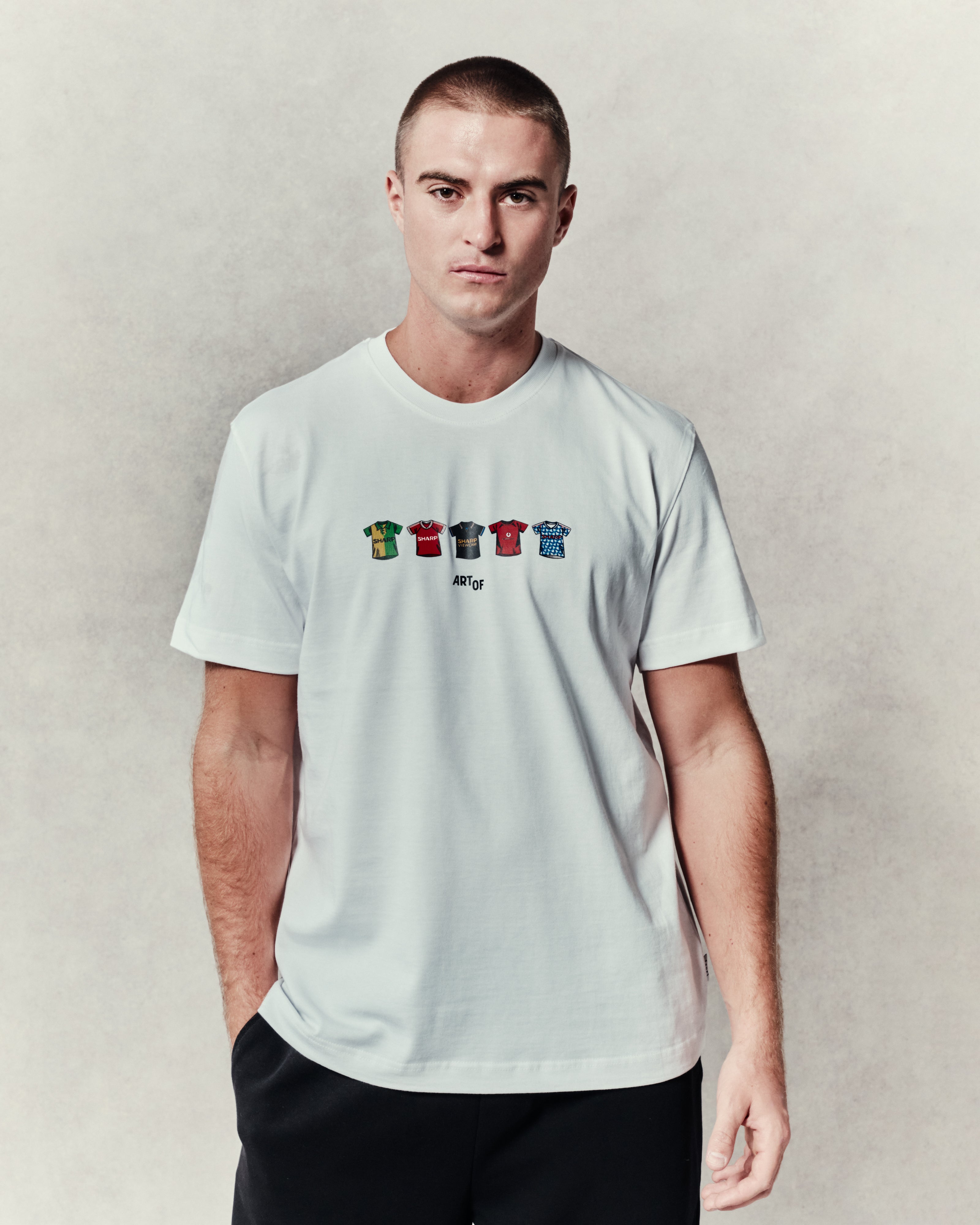 ART OF United Classics Tee | MUFC White Graphic Football T-shirt
