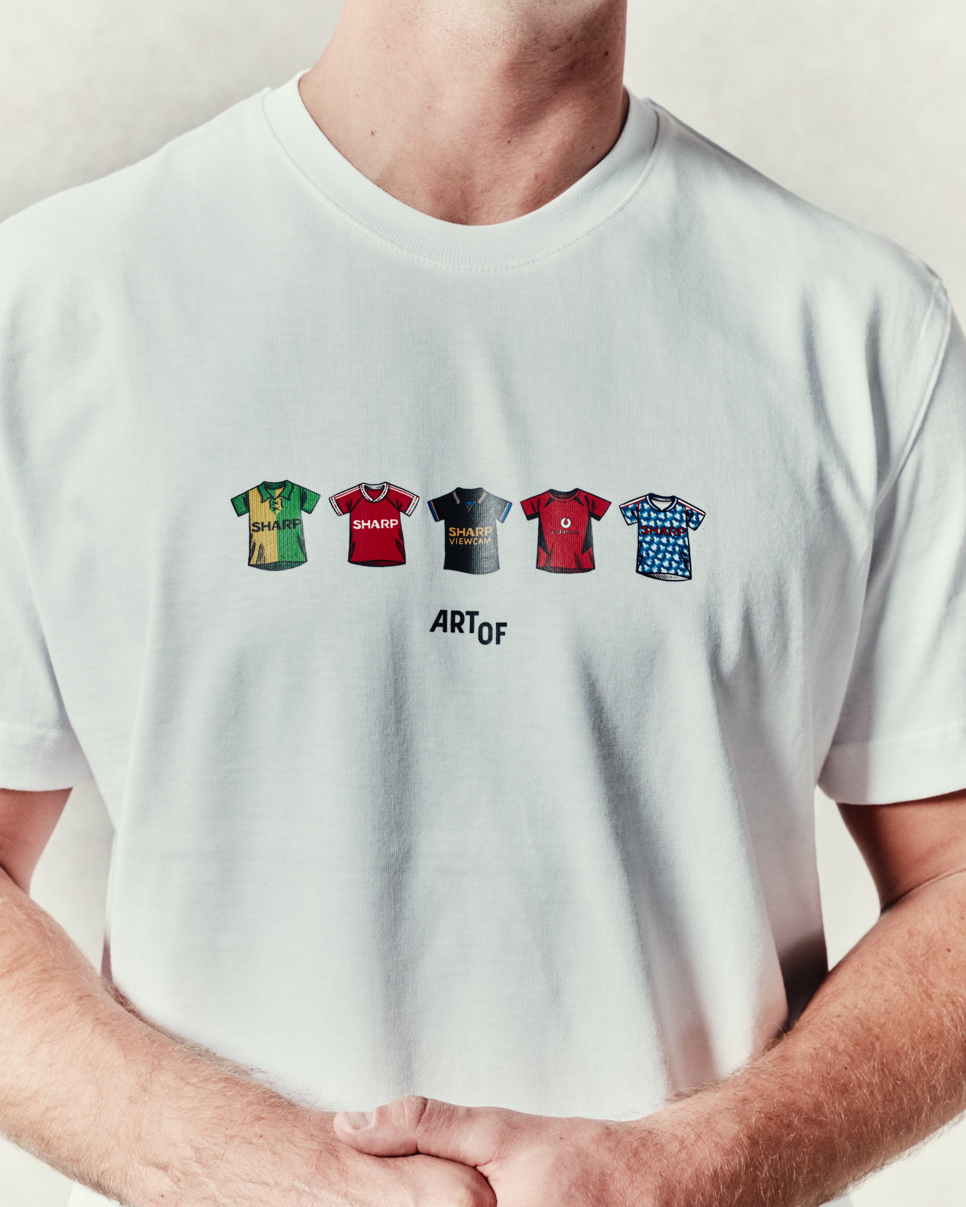ART OF United Classics Tee | MUFC White Graphic Football T-shirt