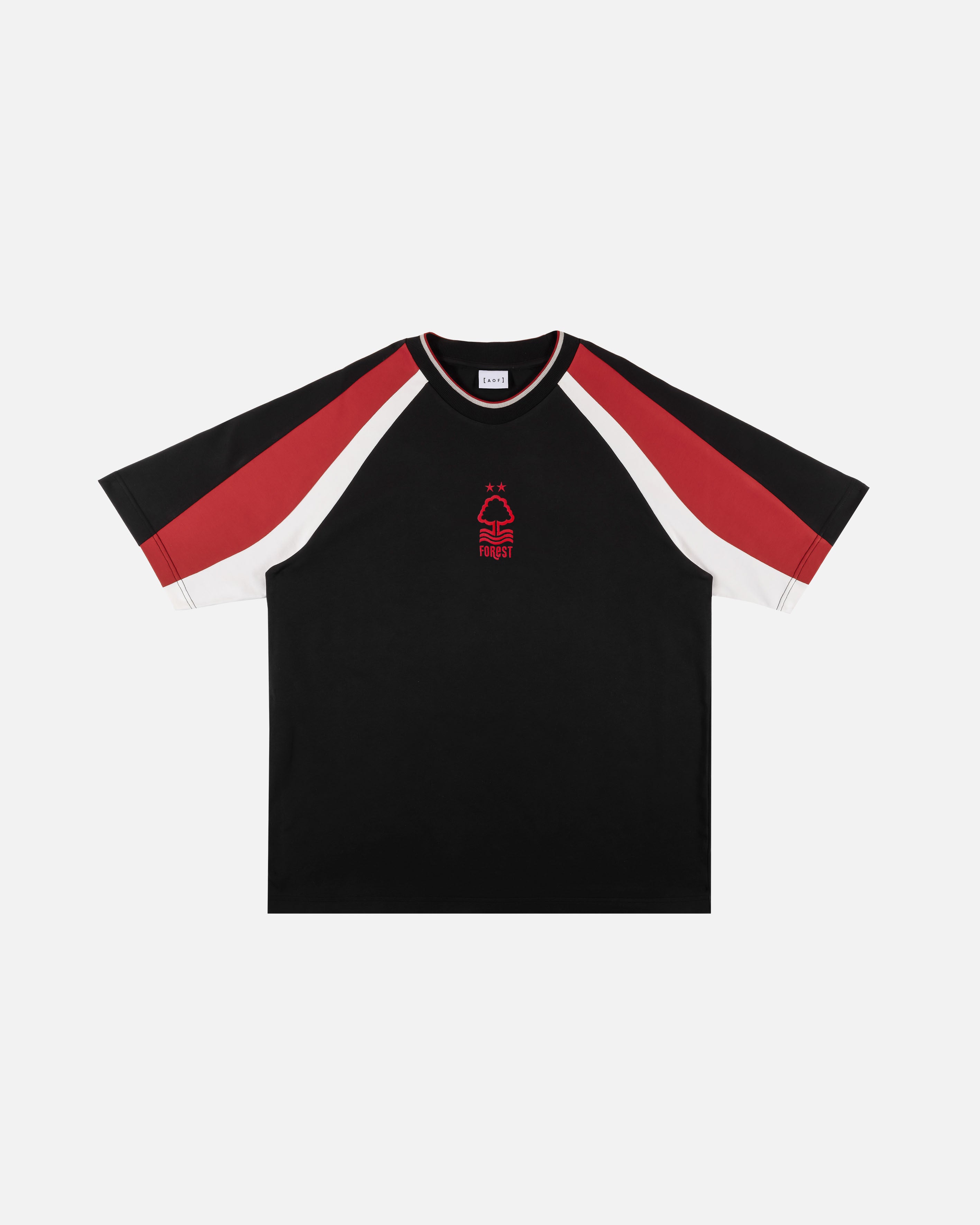 ART OF x Forest 90s Oversized Panelled Black Tee | Football T-shirt