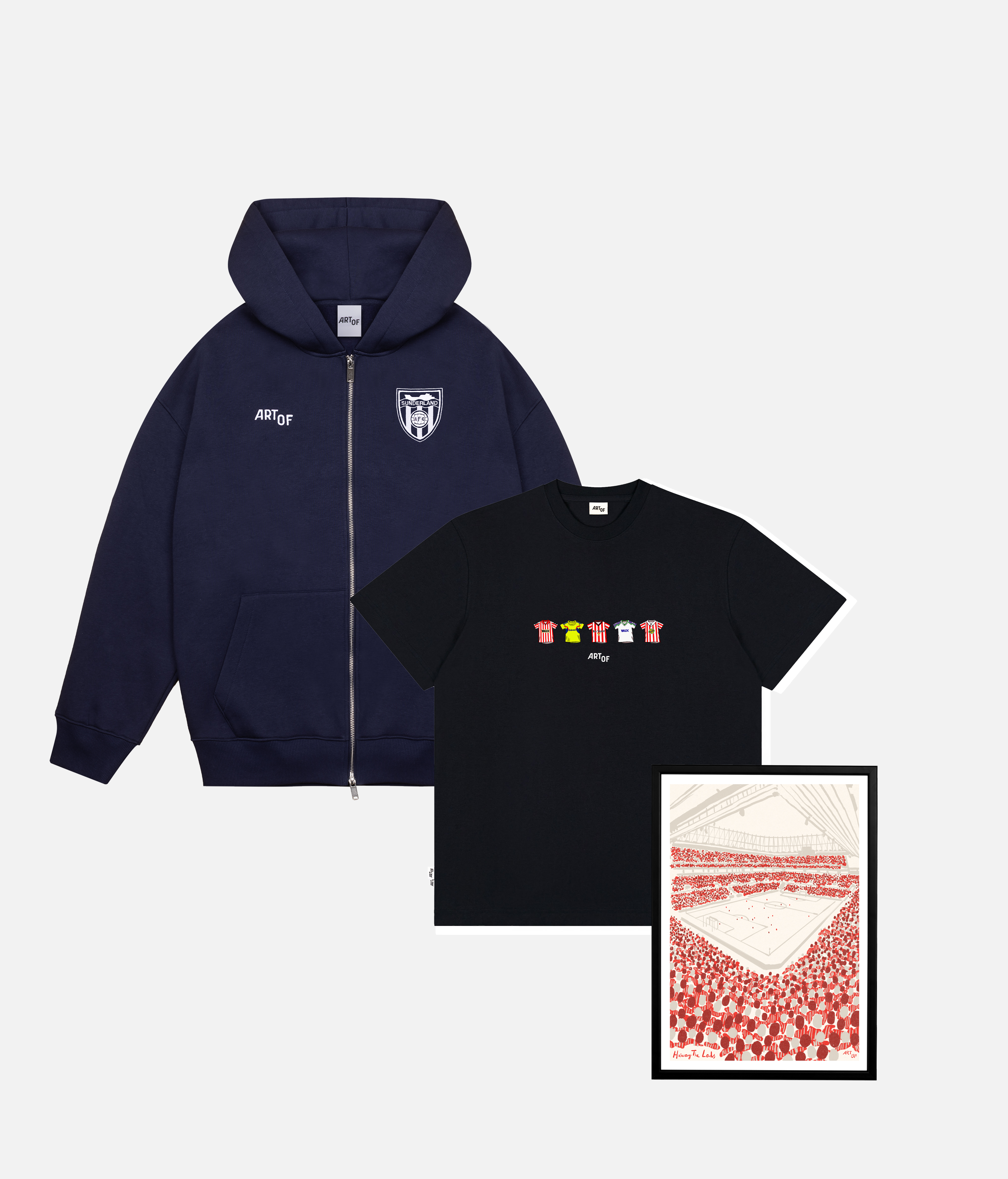 ART OF Sunderland New Season Starter Pack | Football Hoodie Tee Print