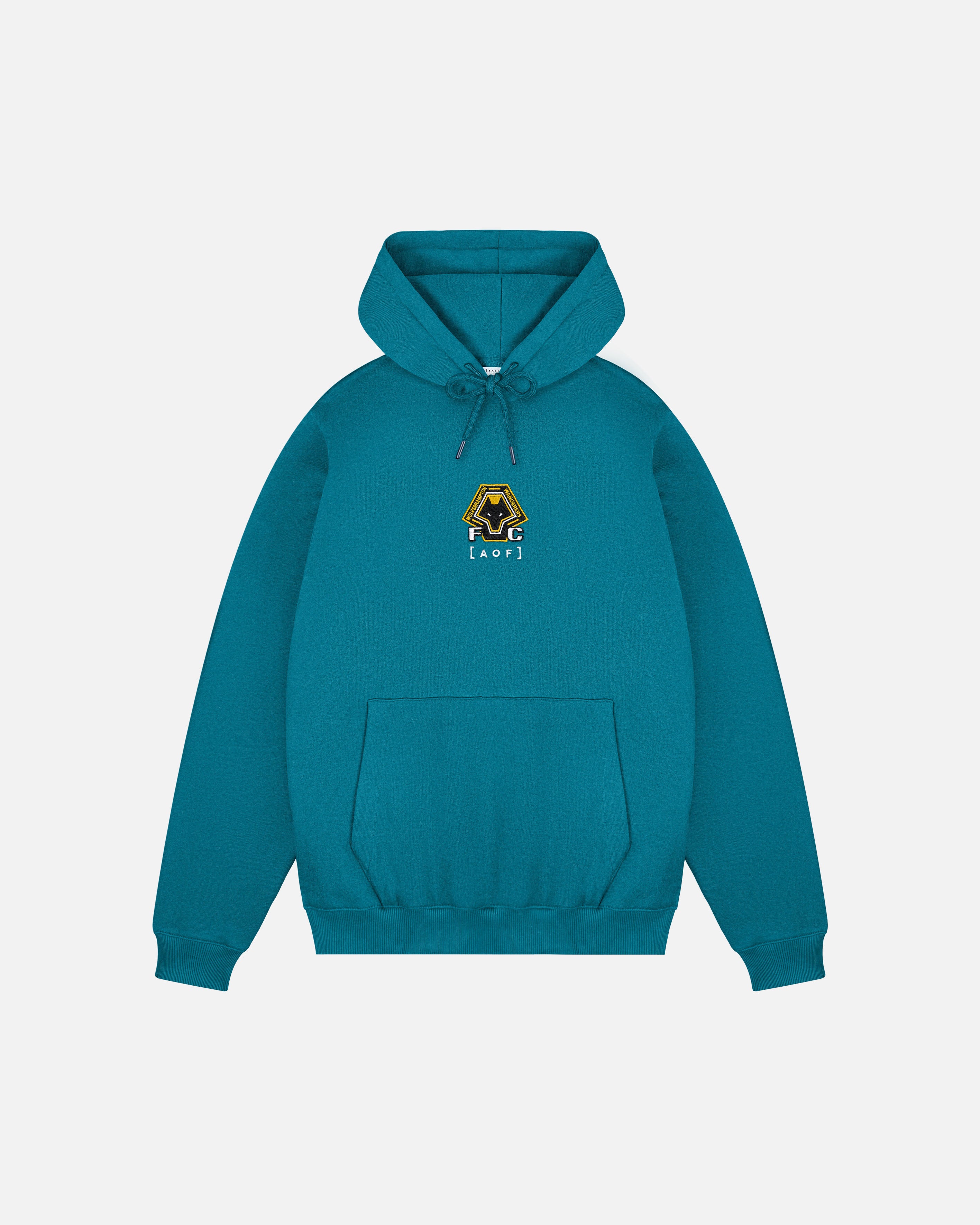 ART OF x Wolves 1997 Crest Embroidered Teal Hoodie | Football Merch