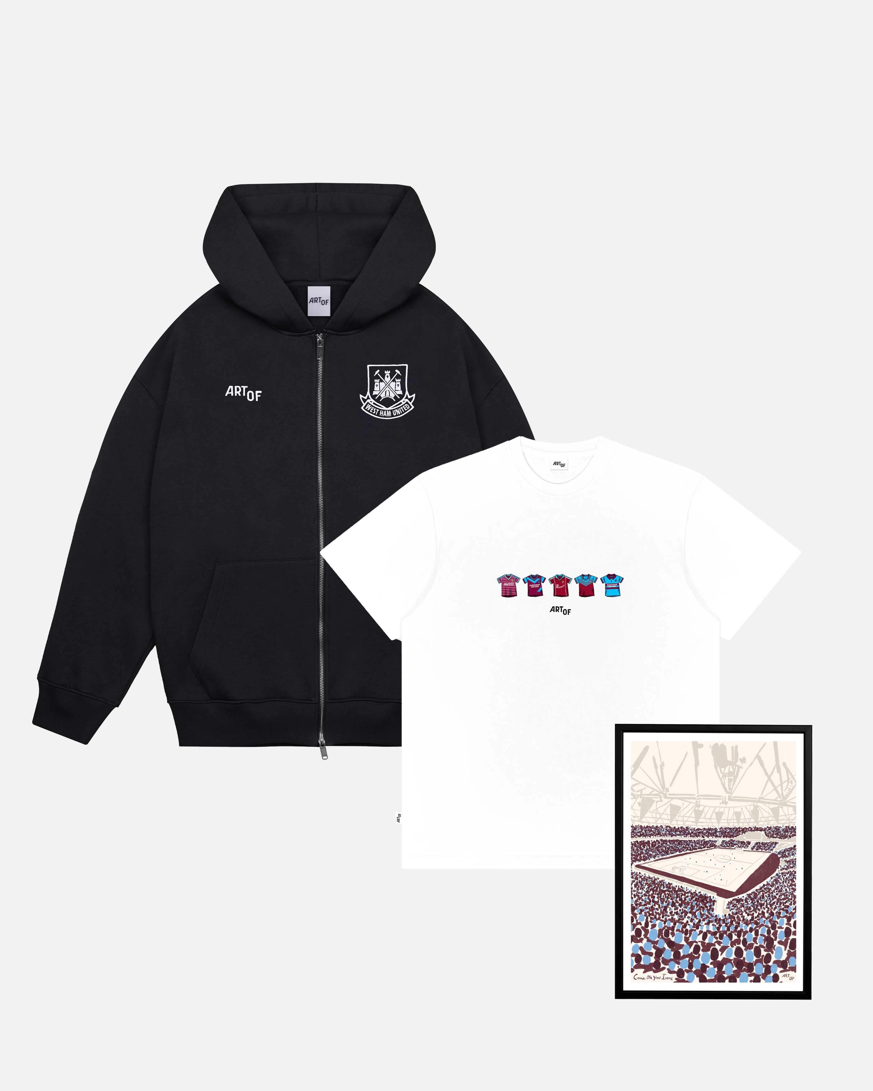 ART OF x West Ham New Season Starter Pack | Football Hoodie Tee Print