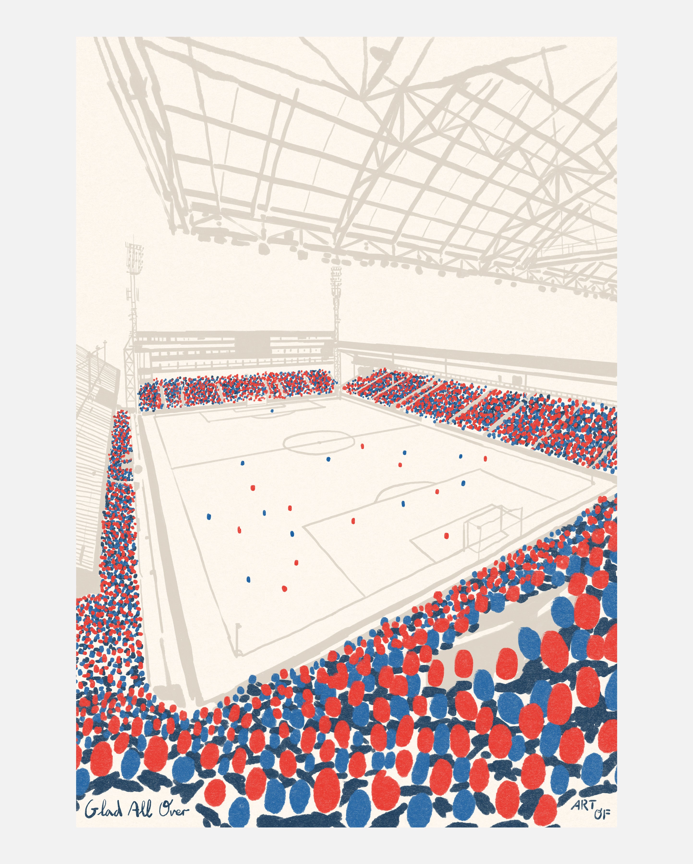 ART OF x Crystal Palace Twelfth Man Framed Print | Football Wall Art