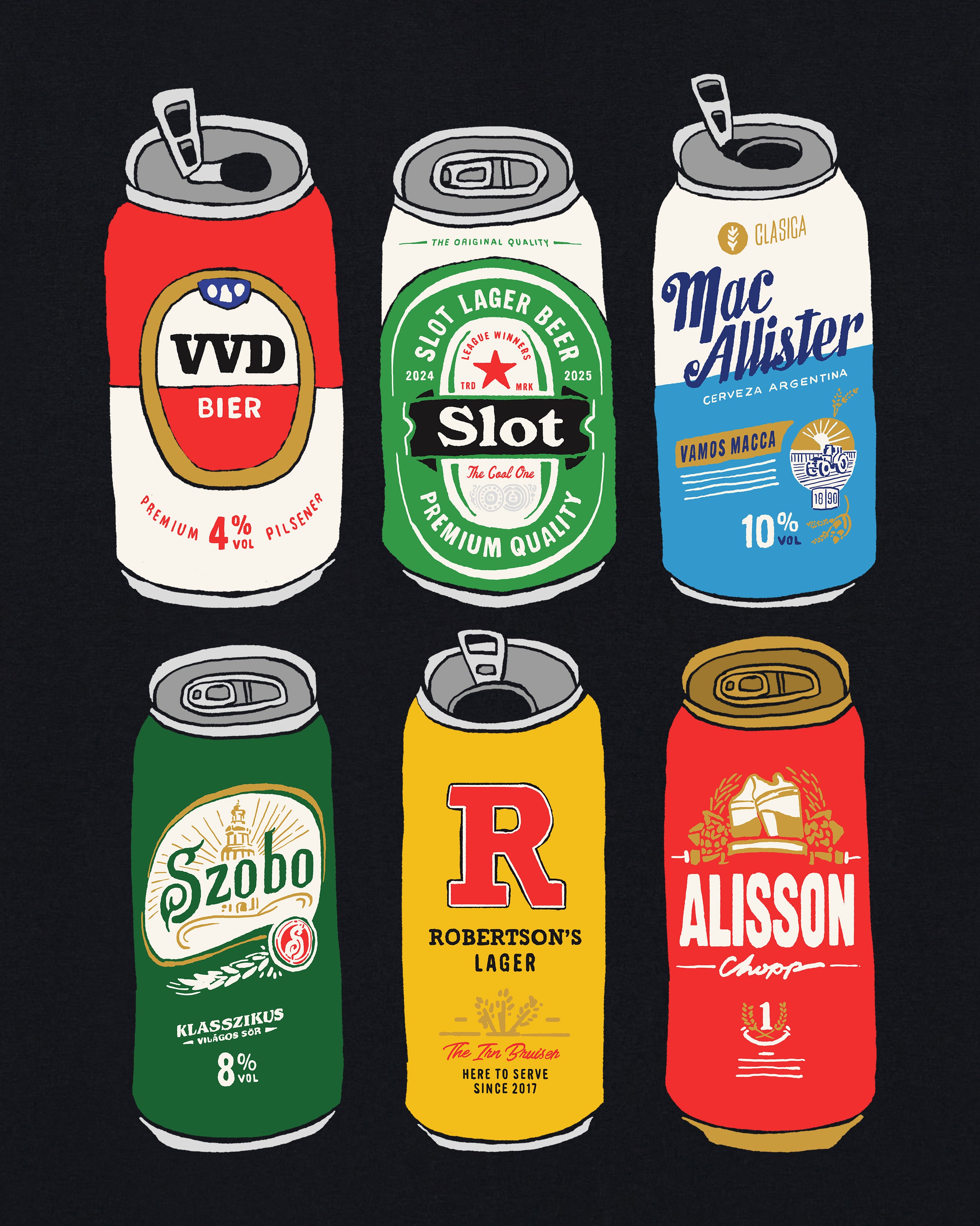 ART OF Football LFC Champions Cans Tee | AOF Black Graphic T-shirt