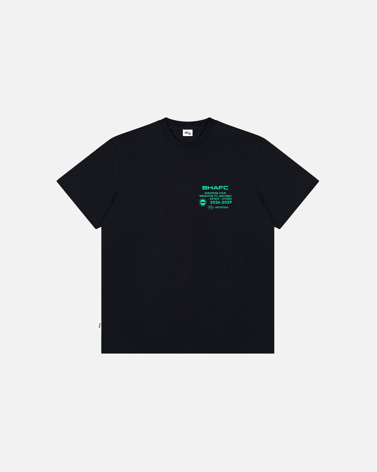ART OF Brighton 26/27 European Tour Tee | BHAFC Black Football T-shirt