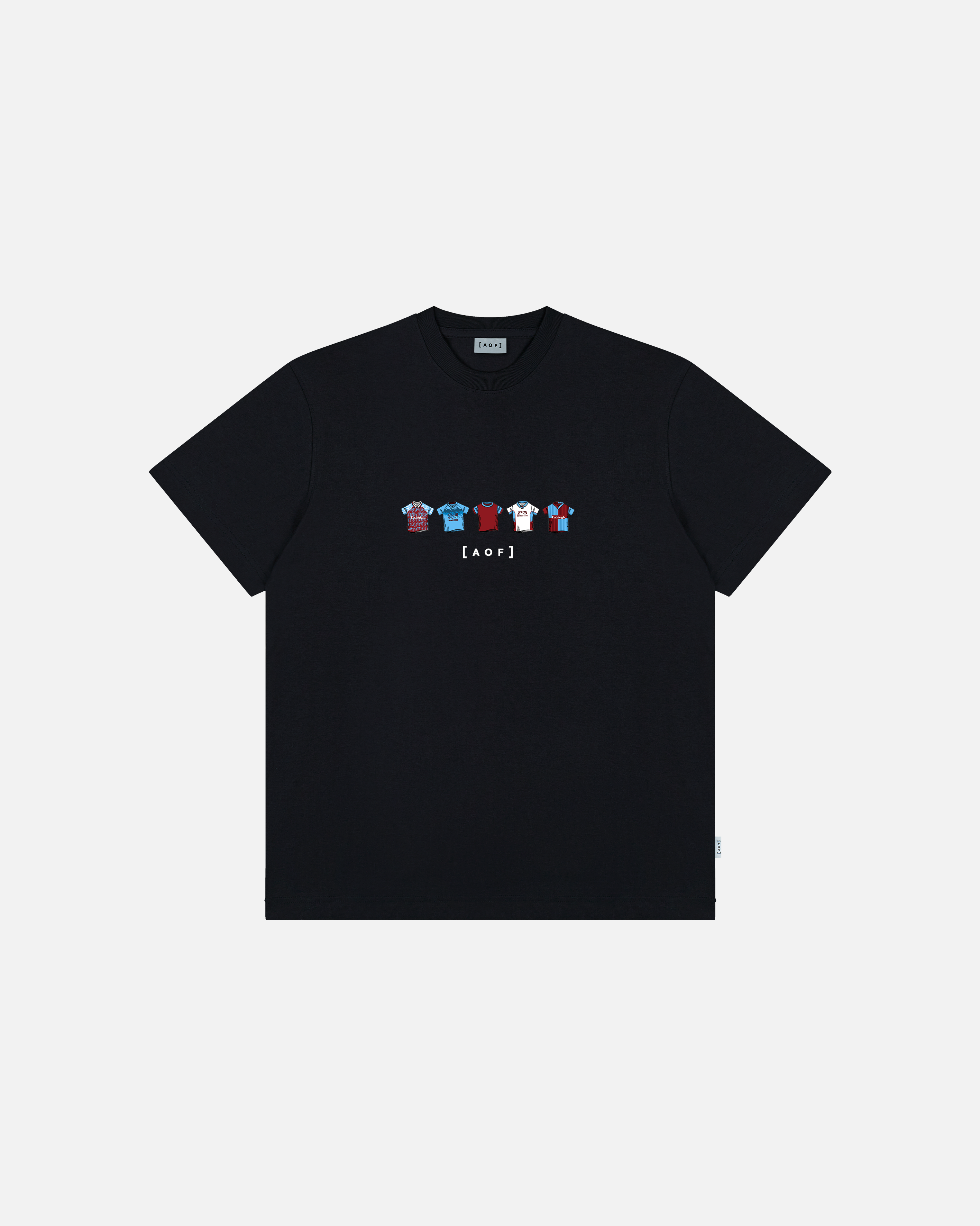 AOF Burnley Printed Classics Tee | Black & White Graphic T-shirt
