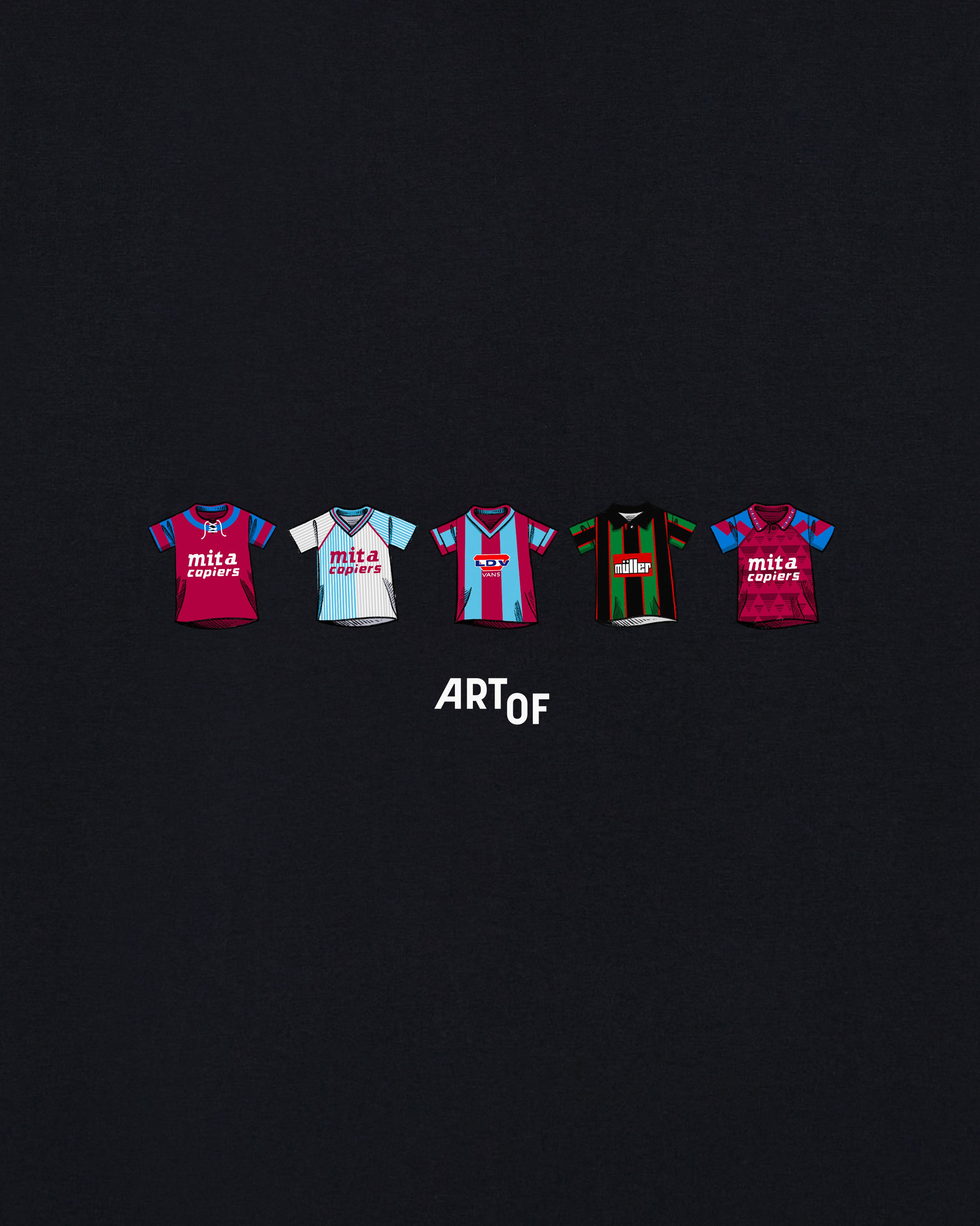 ART OF AVFC Printed Classics Tee | Black Graphic Football T-shirt