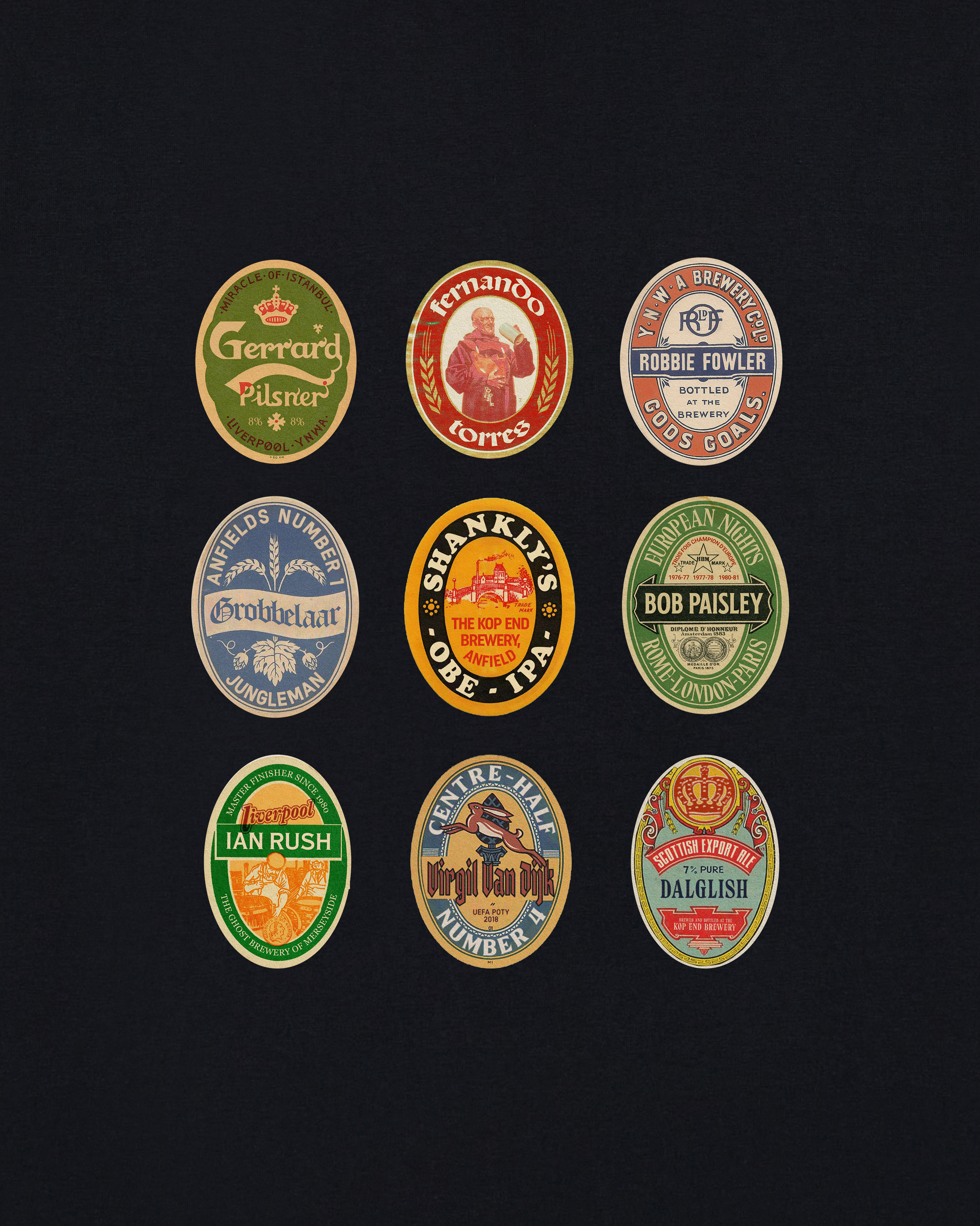 ART OF Football LFC Kop End Brewery Tee | AOF Black Graphic T-shirt