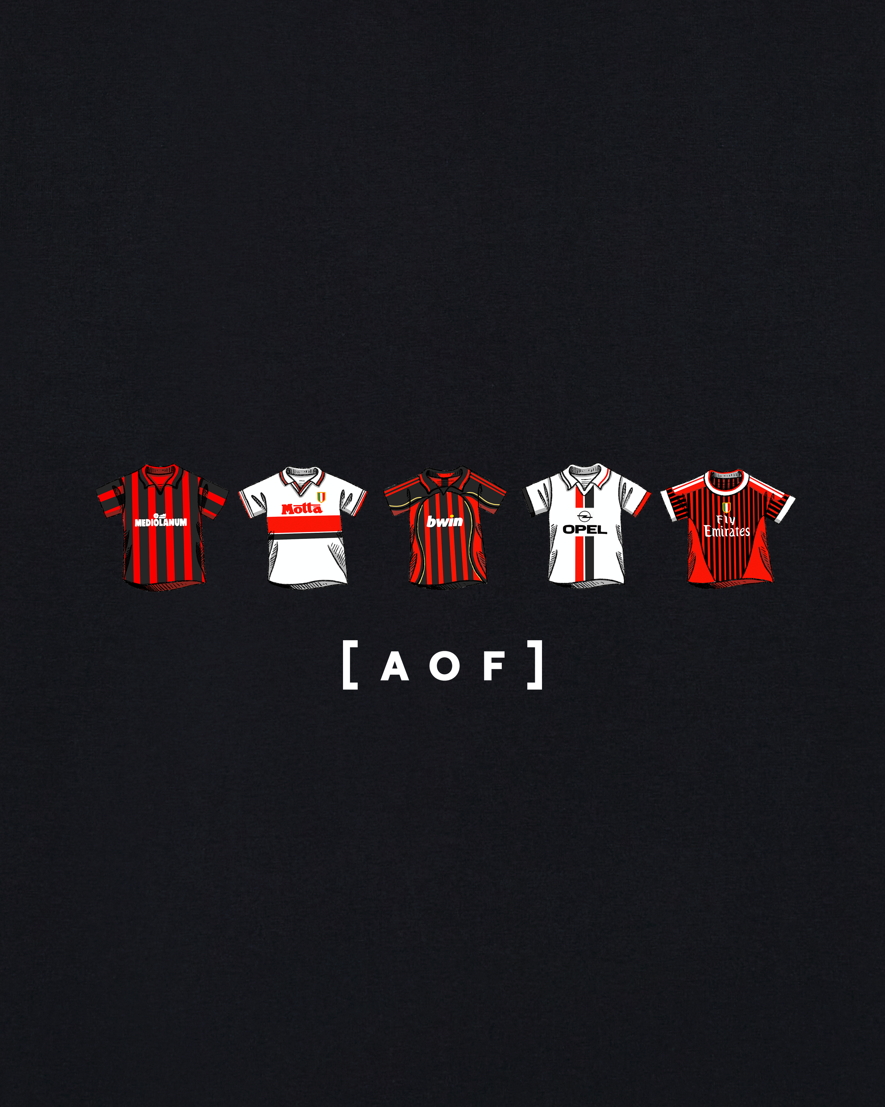 AOF AC Printed Classics Tee | Black & White Graphic T-shirt