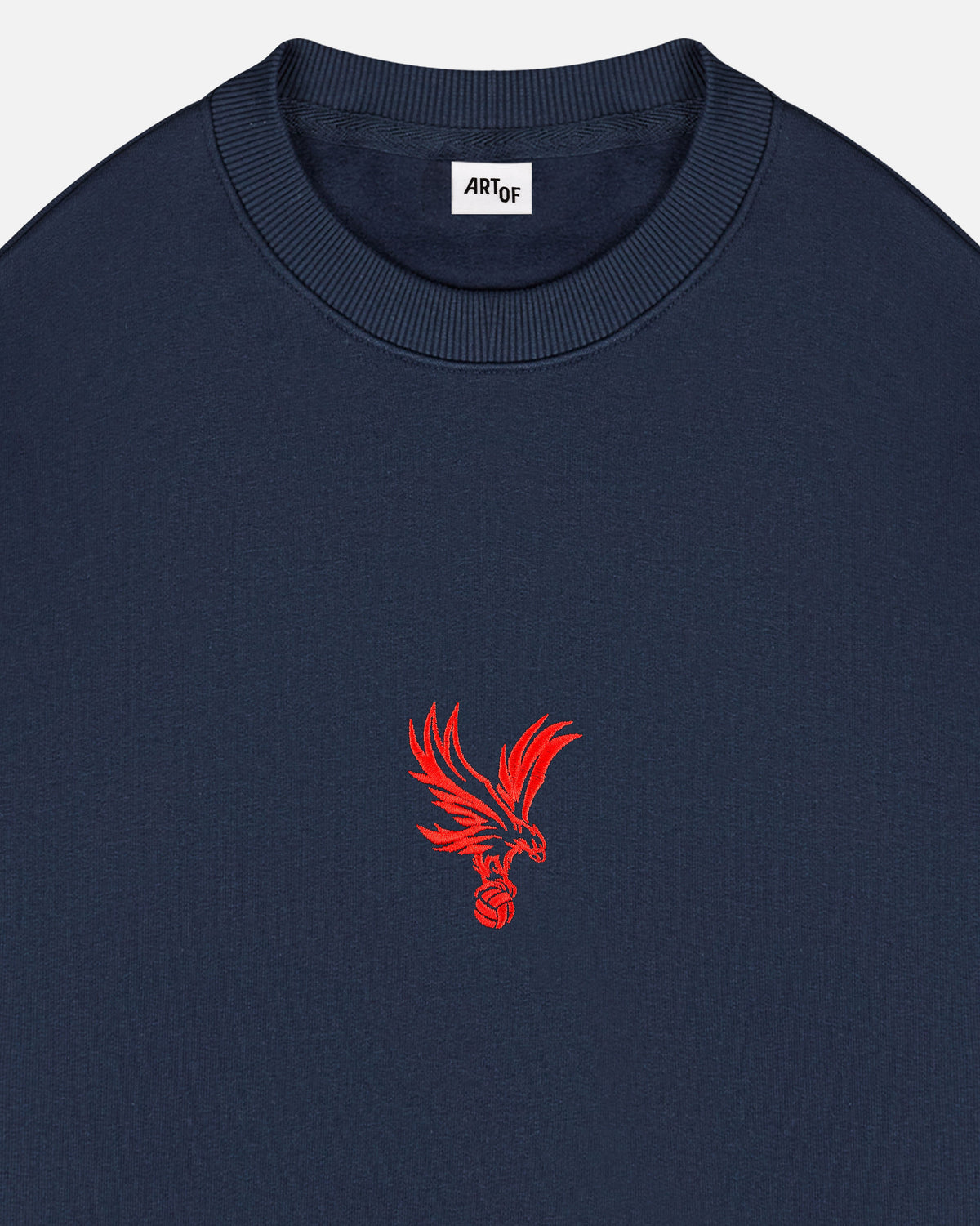 ART OF Crystal Palace Single Colour Crest Sweat | Navy Football Jumper