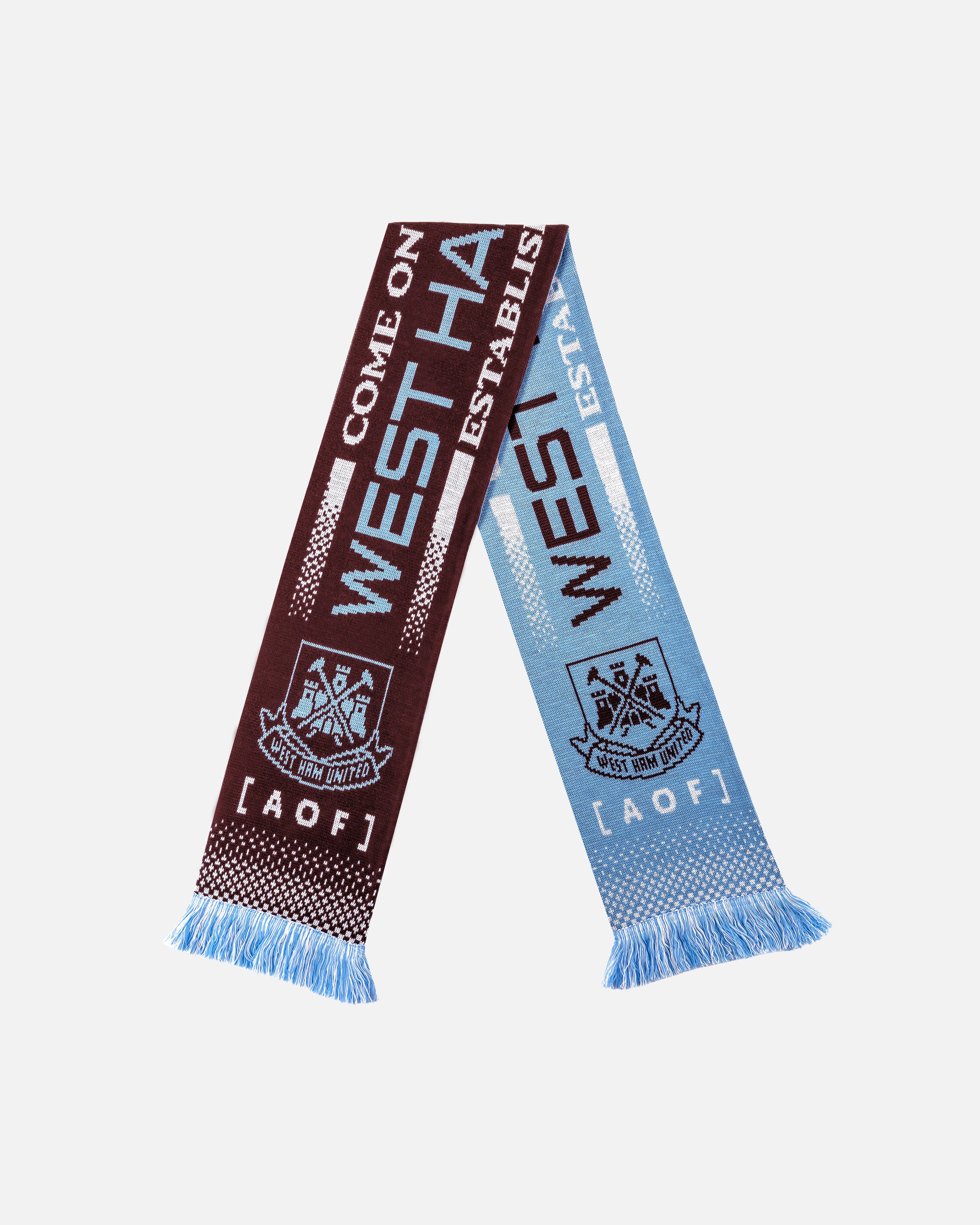 AOF x West Ham 90s Scarf | Knitted Accessories | Art of Football