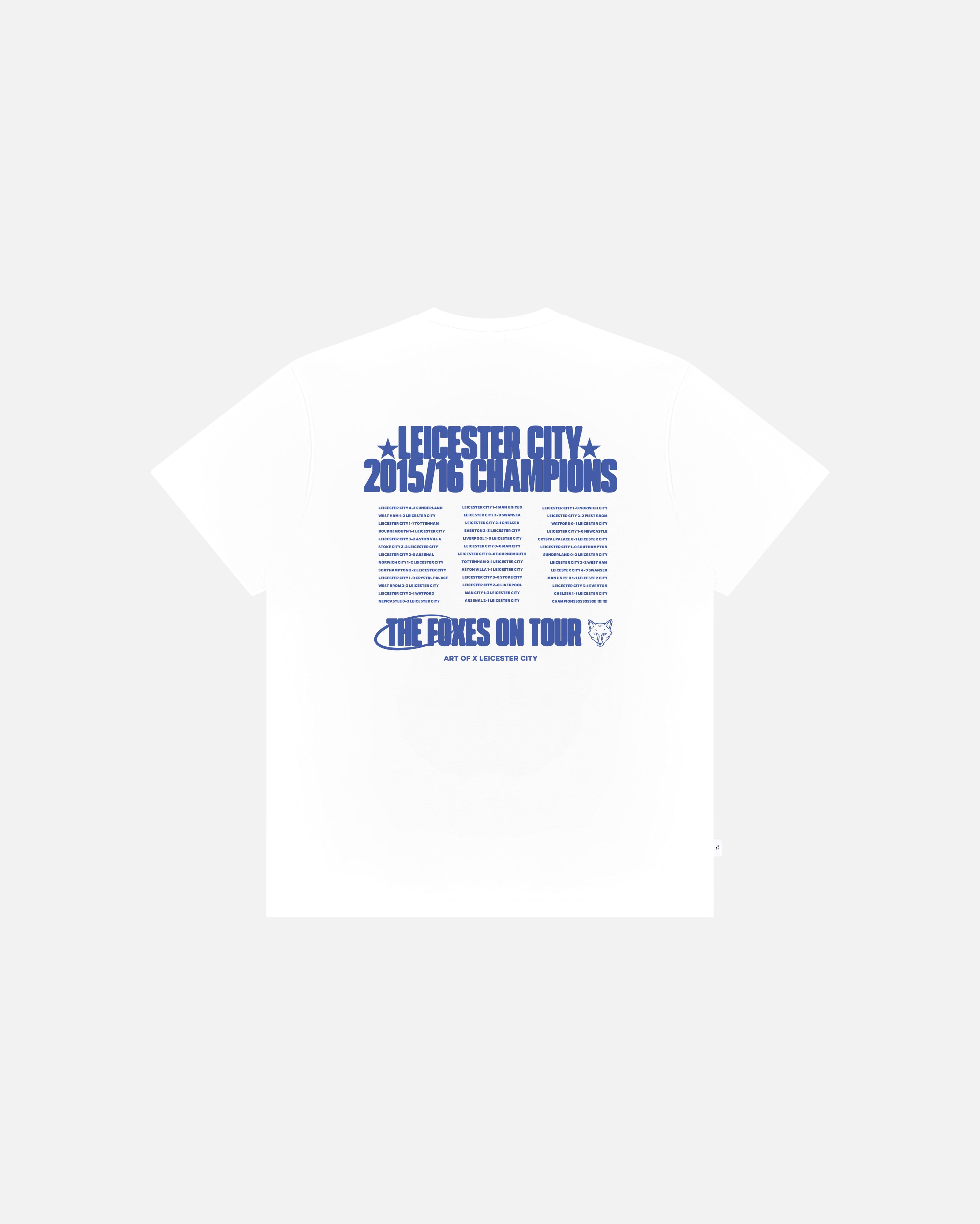 ART OF x Leicester Rave Line Up Tee | White Graphic Football T-shirt