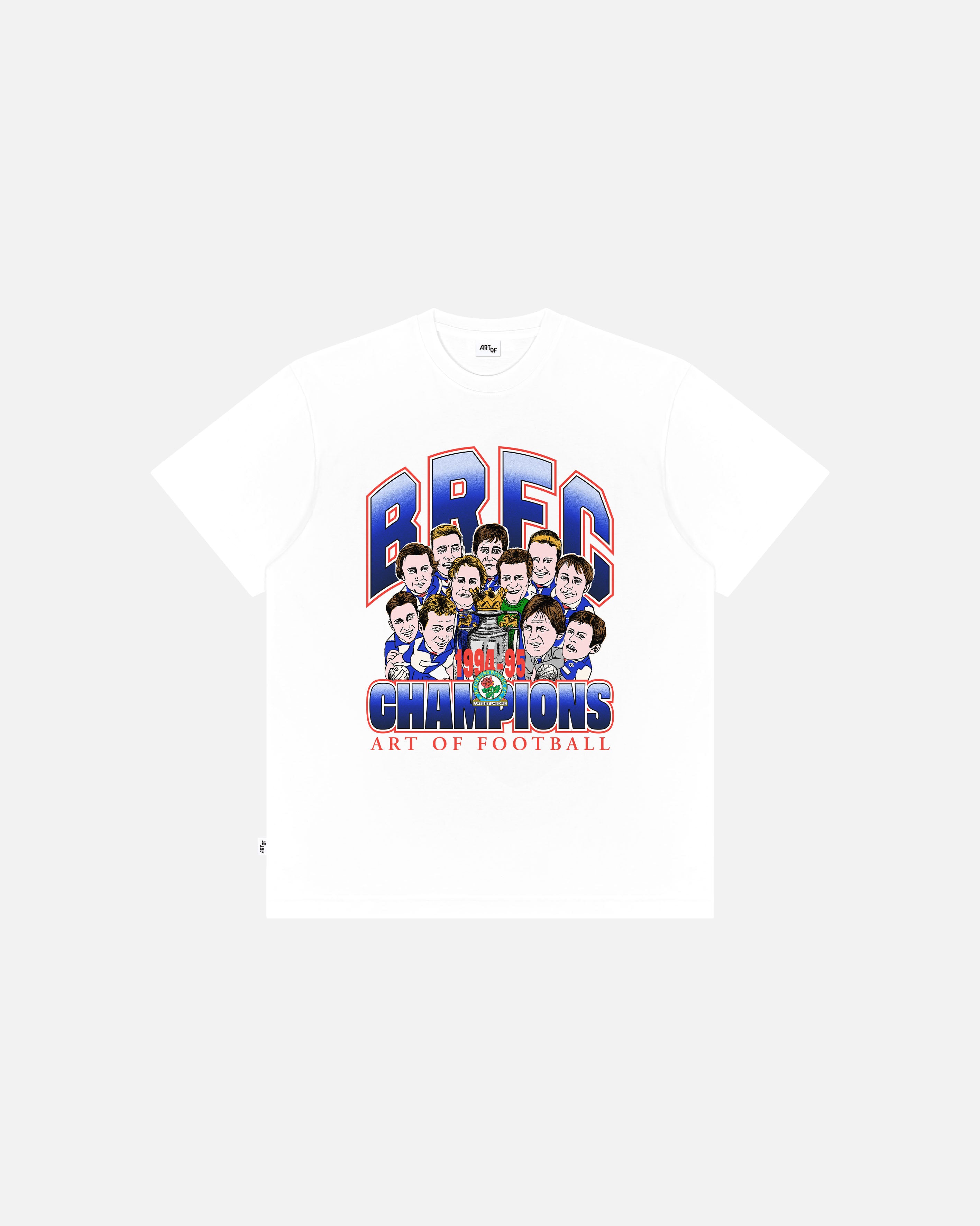 ART OF Football x Blackburn Champions Tee | AOF BRFC White T-shirt