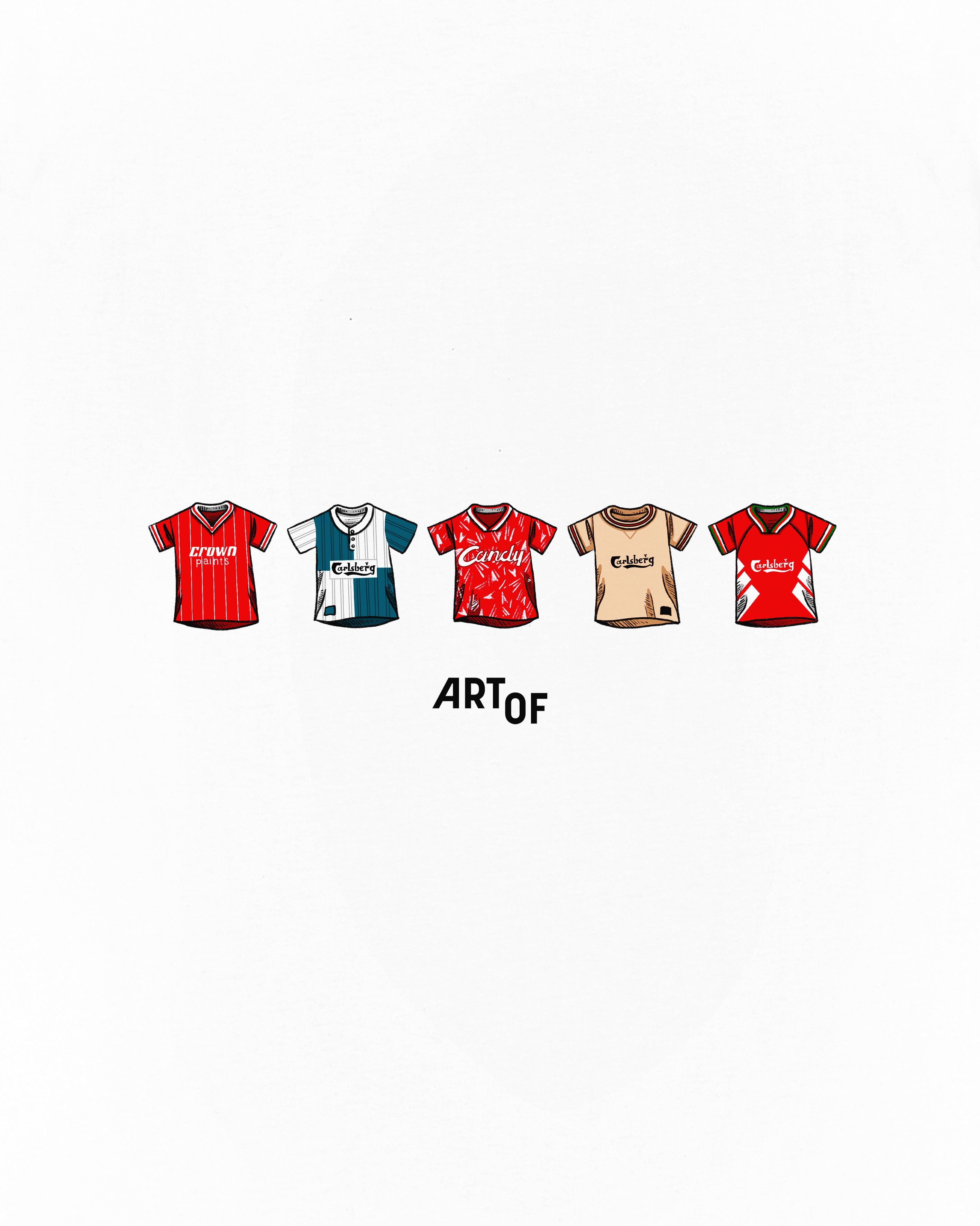 ART OF LFC Printed Classics Tee | White Graphic Football T-shirt
