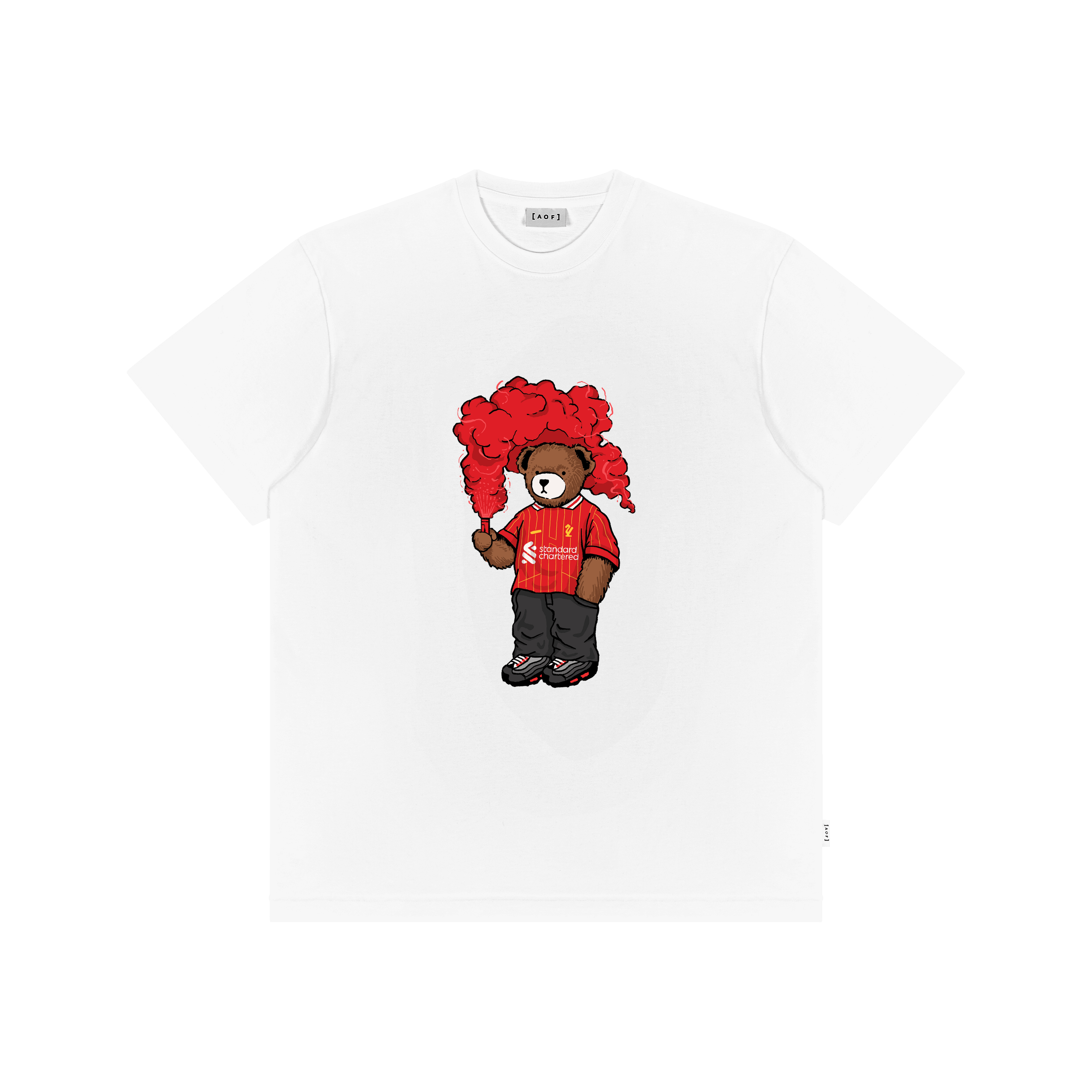 White Printed Premium T-Shirt Front