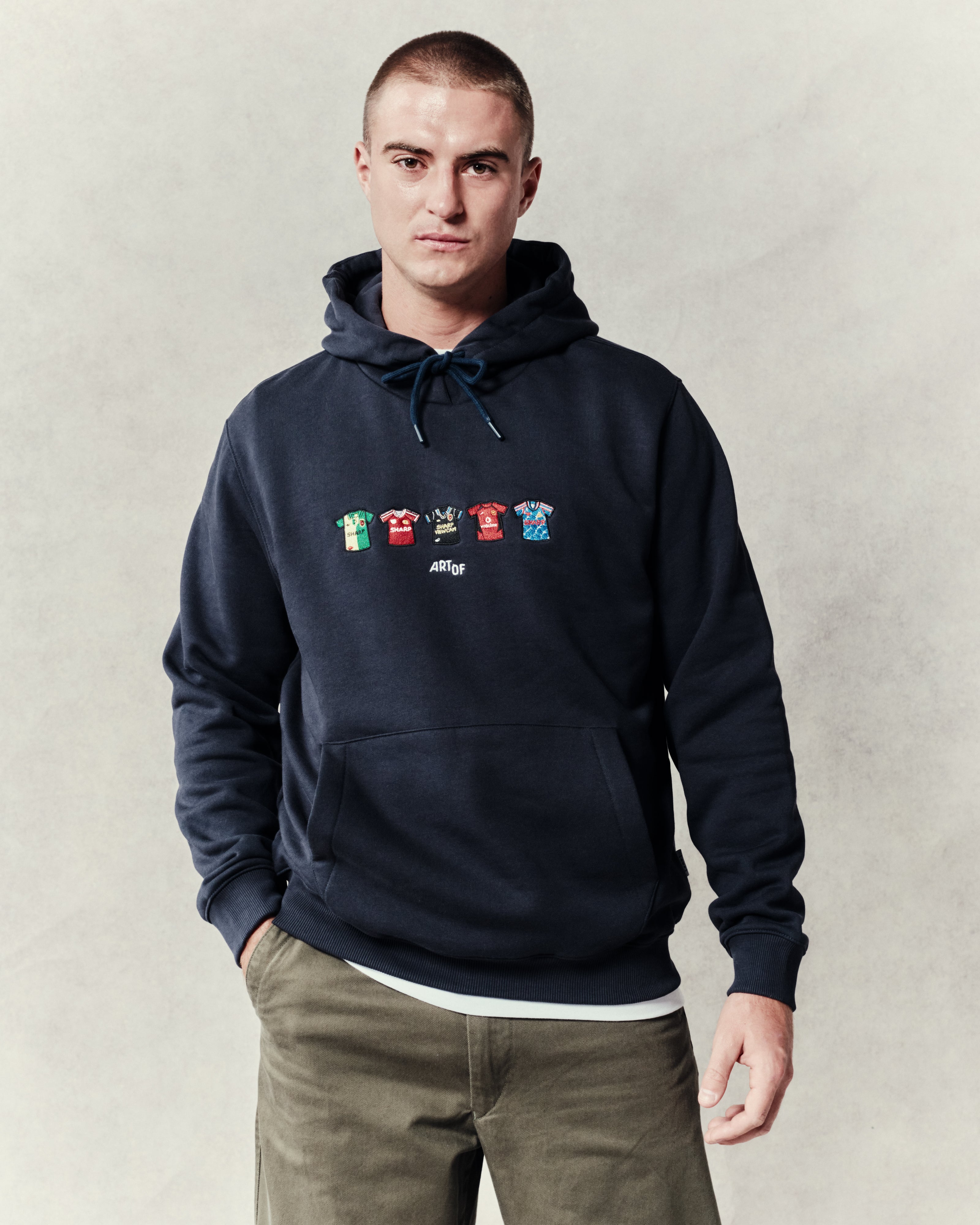 ART OF x Embroidered United Classics Navy Hoodie | Shop Football