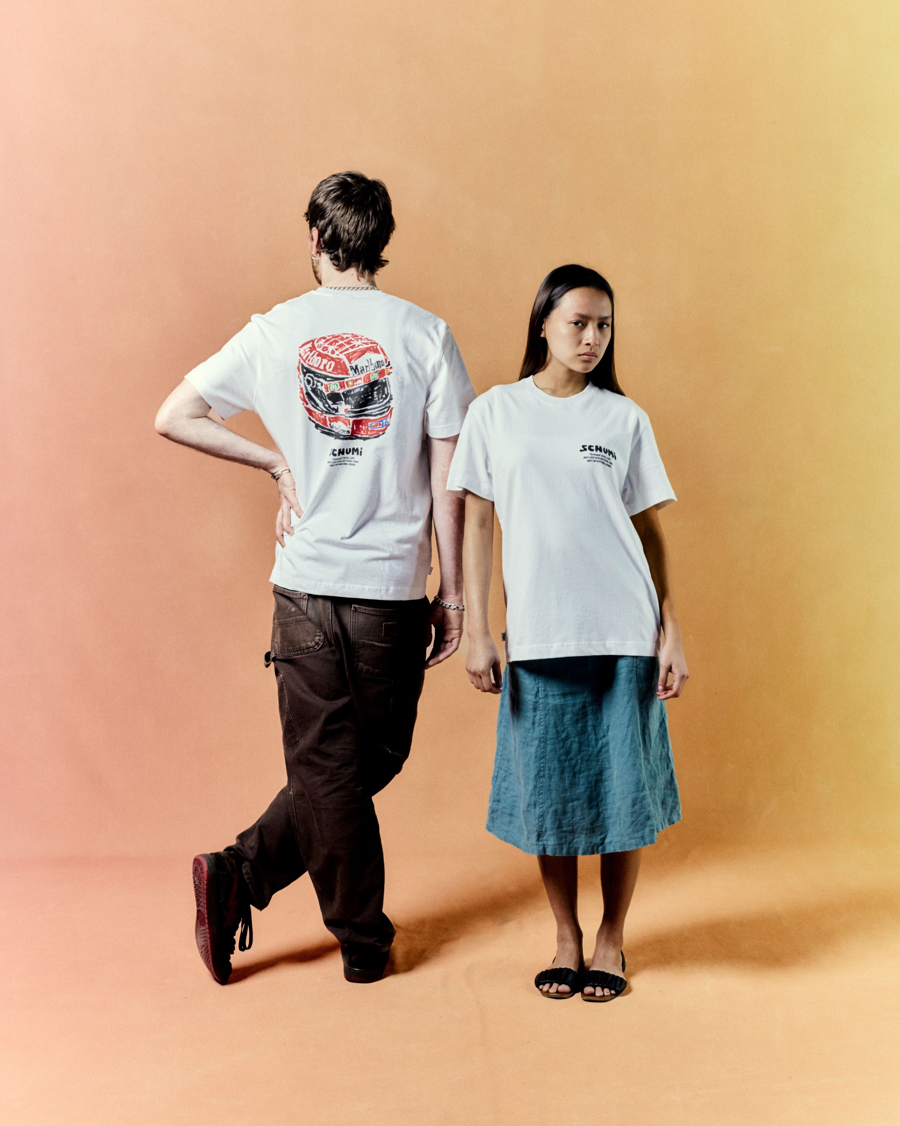 ART OF Schumi Still Life Tee | White Graphic Motor Racing T-shirt