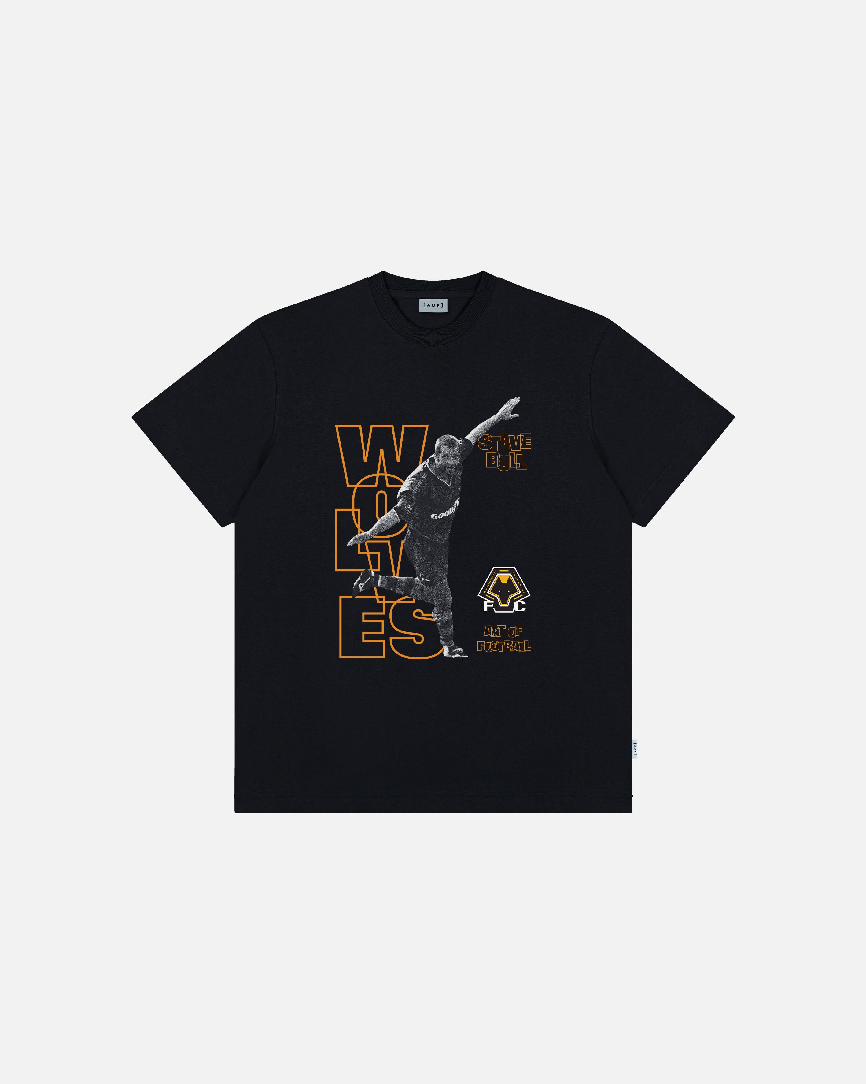 AOF x Wolves Bully Tee | Black Graphic T-shirt | Art of Football