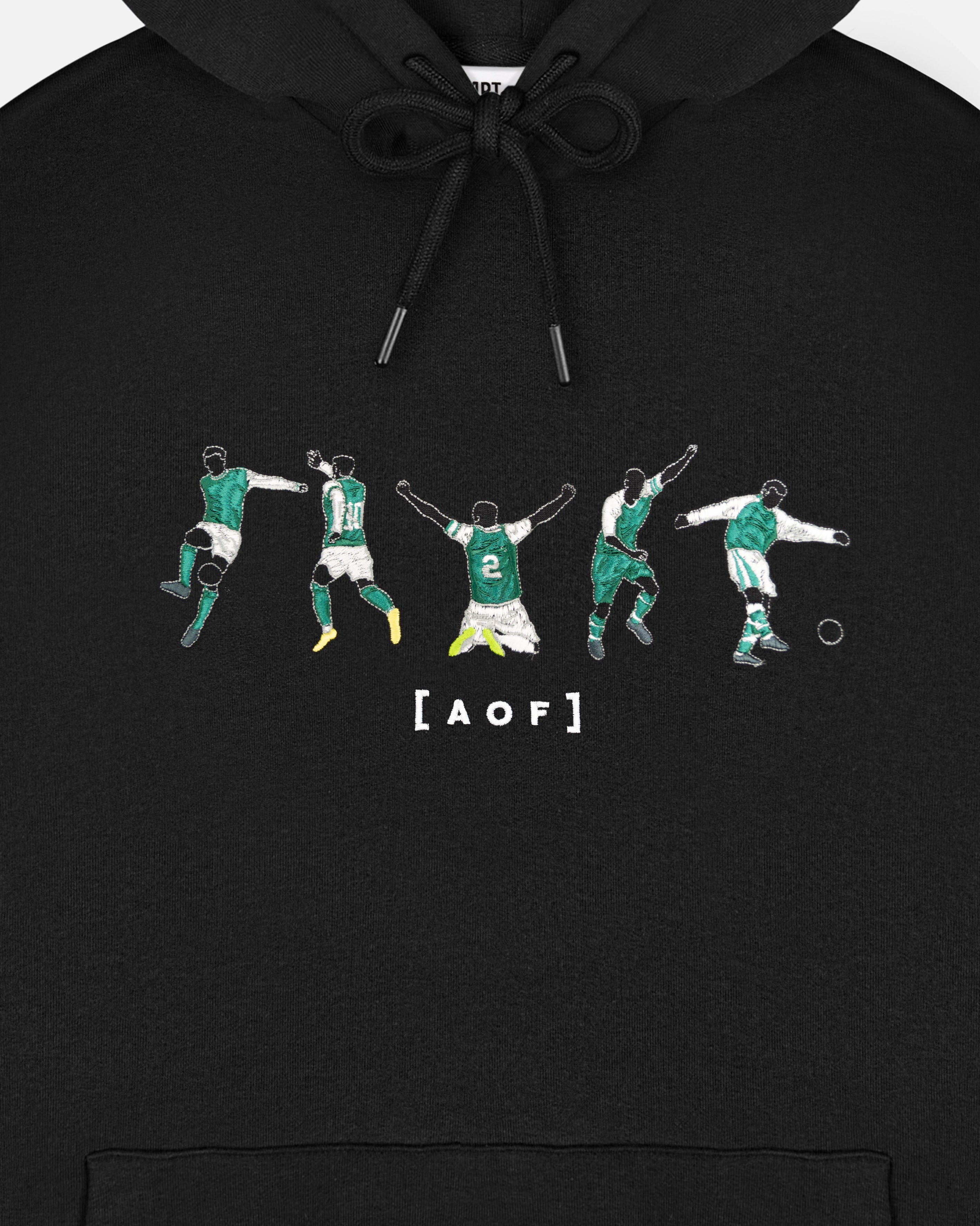 ART OF x Hibernian Icons Hoodie | Black Embroidered Football Sweat