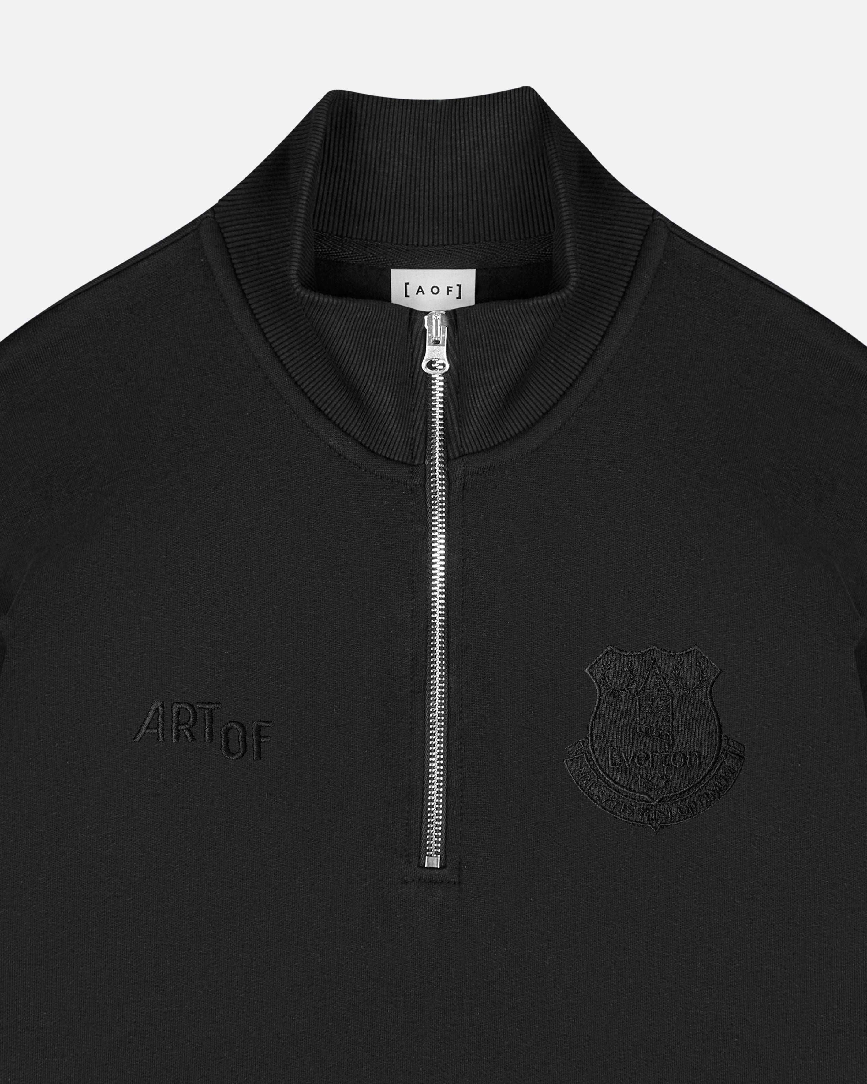 ART OF Football x Everton Blackout Quarter Zip Black Sweat | AOF x EFC