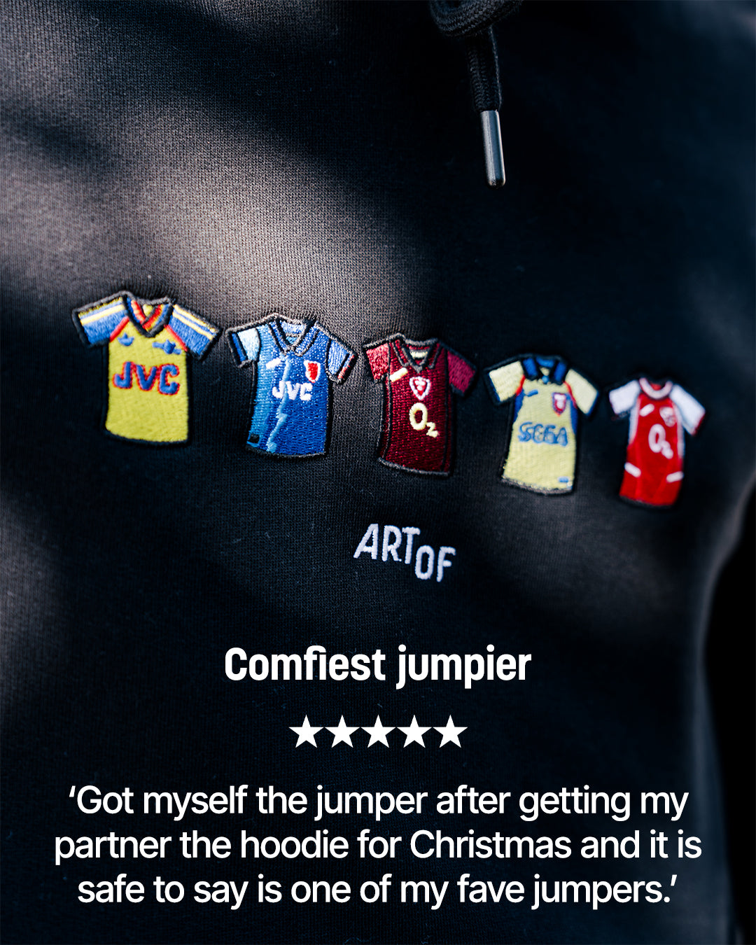 ART OF x AFC Embroidered Classics Black Hoodie | Shop Football