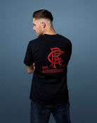 ART OF Football x Rangers 1872 Tee | AOF x RFC Black Graphic T-shirt