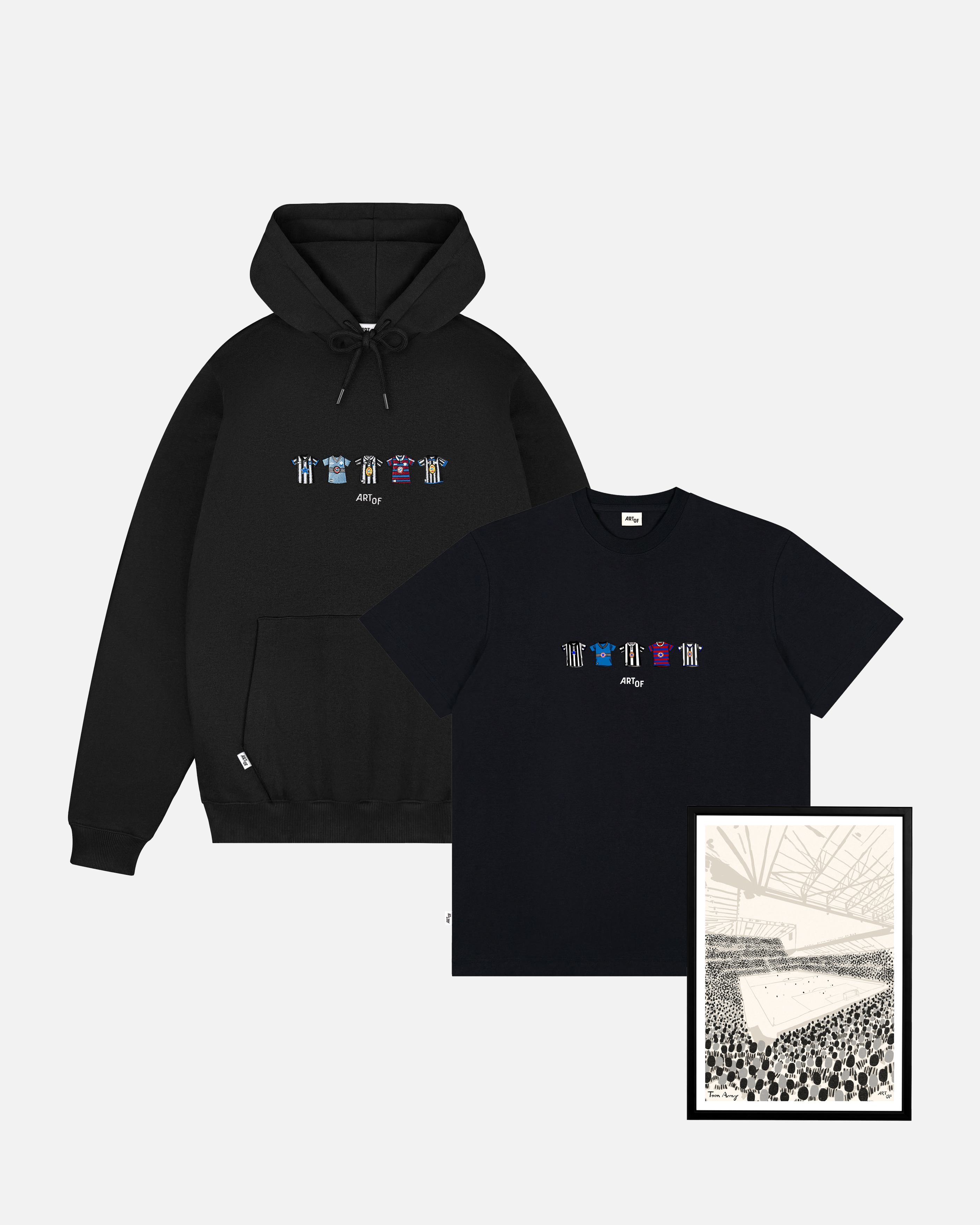 ART OF Toon Classics Bundle | Newcastle Football Hoodie T-shirt Print