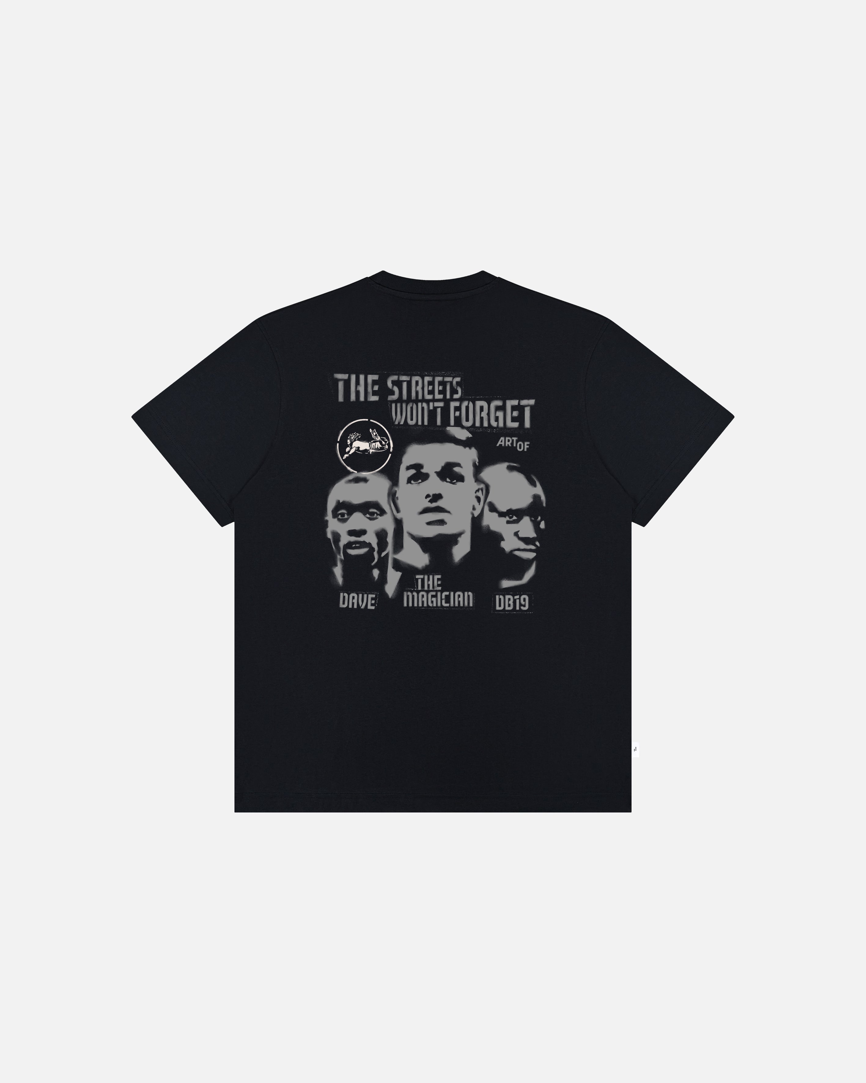 ART OF Secret Tournament The Streets Won't Forget Tee | Black T-shirt