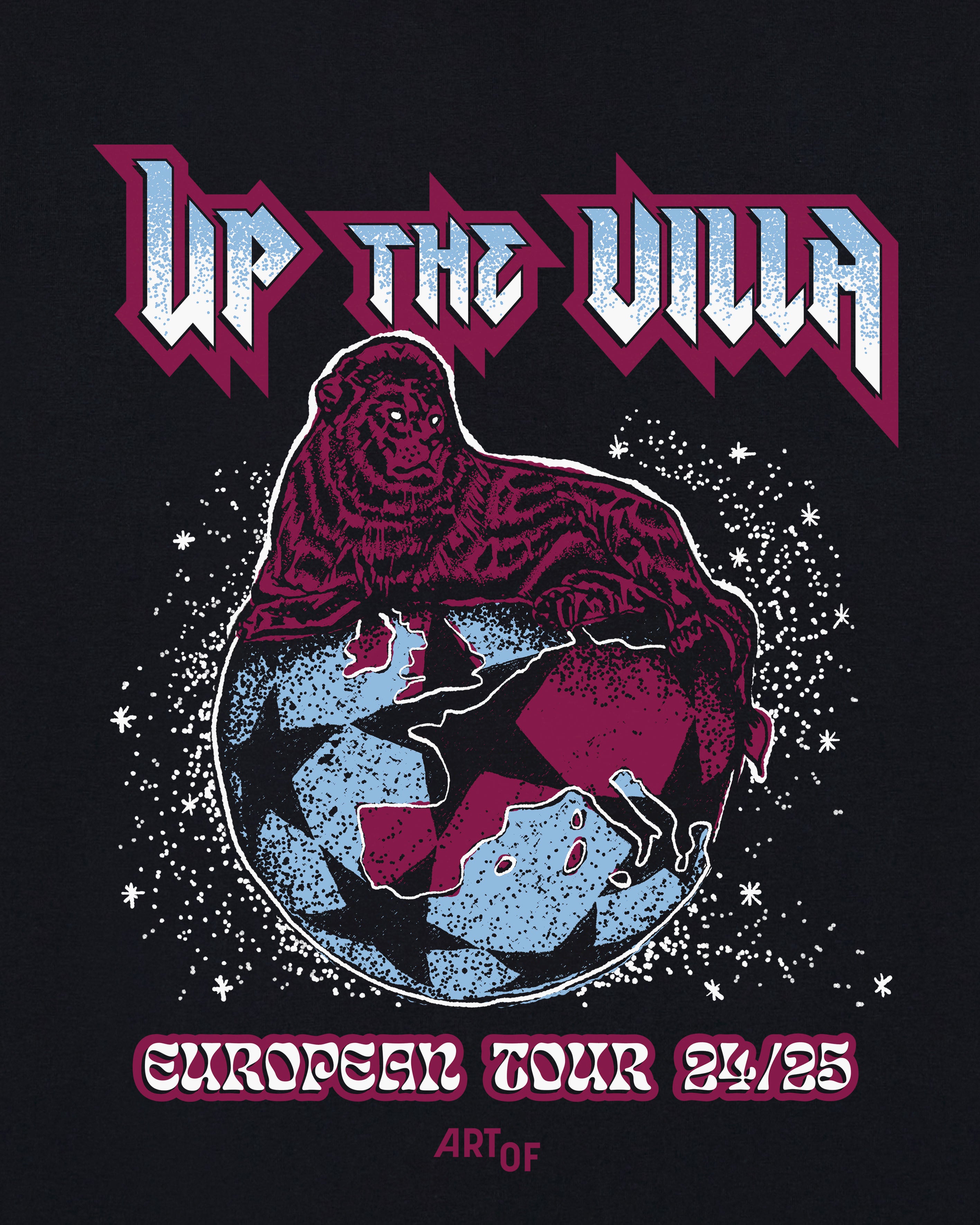 ART OF AVFC Sharon, Where's My European Tour Tee | Football T-shirt