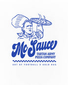 ART OF McSauce Pizza Co Tee | White Graphic Football T-shirt