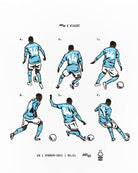 ART OF x Forest Trademark CHO Tee - Blue | White Football T-shirt